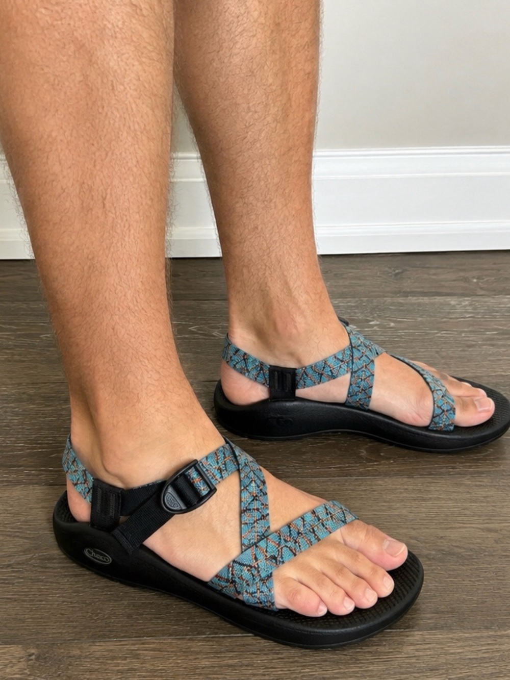 Chaco Men’s Teal Patterned Sport Sandals